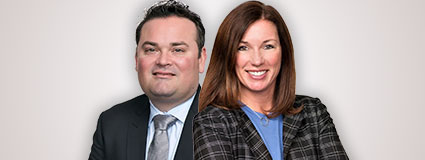 An image of RK Law's Cathleen Kelly Rebar on the right, and Stephen Bissell on the left.
