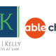A photo of RK Law's logo on the left and able child Africa's logo on the right.